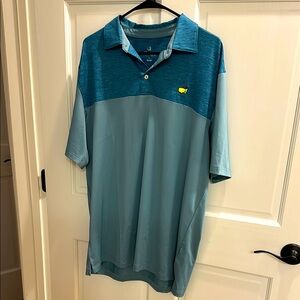 Men's Blue masters Polo Shirt size Large